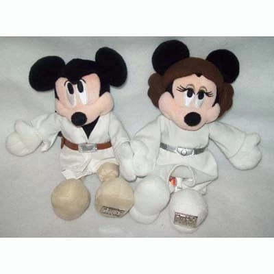 Disney Plush - Mickey & Minnie - Luke & Leia - LE 4000 1 Disney Plush - Mickey & Minnie - Luke & Leia - LE 4000