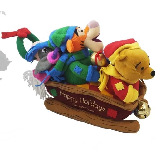Disney Musical Plush Sleigh - Winnie The Pooh, Tigger, Eeyore 2 Disney Musical Plush Sleigh - Winnie The Pooh, Tigger, Eeyore - Image 2