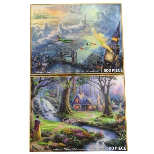 Disney Thomas Kinkade Puzzle Set - Set #1 Pinocchio Cinderella Snow White Peter Pan 2 Disney Thomas Kinkade Puzzle Set - Set #1 Pinocchio Cinderella Snow White Peter Pan - Image 2