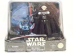 Disney Star Wars Figurine - Evil Emperor Stitch And Darth Vader Goofy