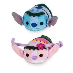 Disney Tsum Tsum Mini 3 1 / 2" Plush Set - Hawaiian Stitch & Angel