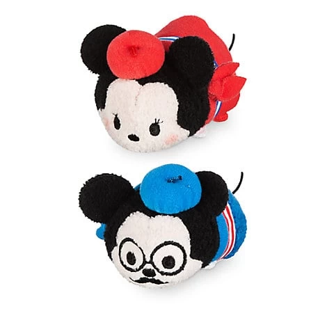 Disney Tsum Tsum Mini 3 1 / 2" Plush Set - Mickey & Minnie Mouse - Paris 1 Disney Tsum Tsum Mini 3 1 / 2" Plush Set - Mickey & Minnie Mouse - Paris