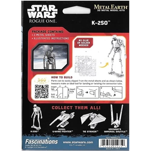 Disney 3D Model Kit - Star Wars Metal Earth - K-2SO 3 Disney 3D Model Kit - Star Wars Metal Earth - K-2SO - Image 3
