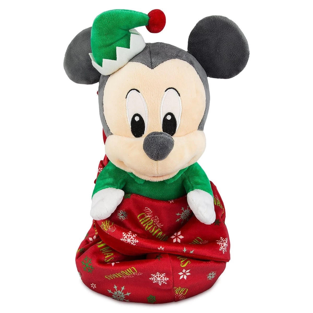 Disney Babies Plush - Baby Holiday Mickey With Blanket Pouch - 1st Christmas 1 Disney Babies Plush - Baby Holiday Mickey With Blanket Pouch - 1st Christmas