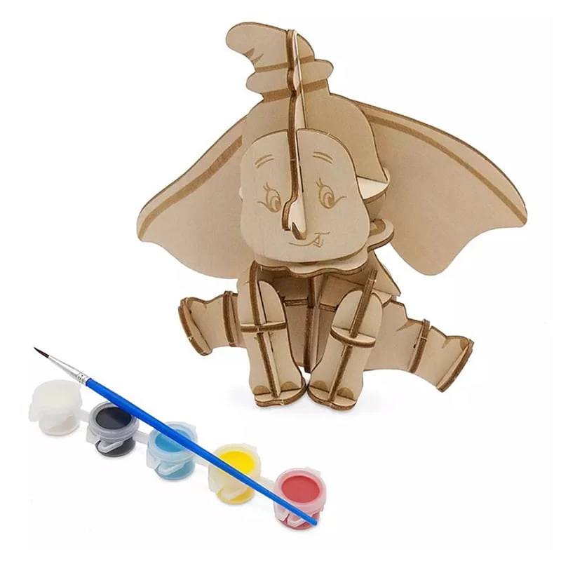 Disney 3D Wood Model & Paint Set - Dumbo - Ink & Paint 1 Disney 3D Wood Model & Paint Set - Dumbo - Ink & Paint