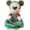 Disney Babies Plush In Pouch - Holiday Baby Collection - Mickey Mouse