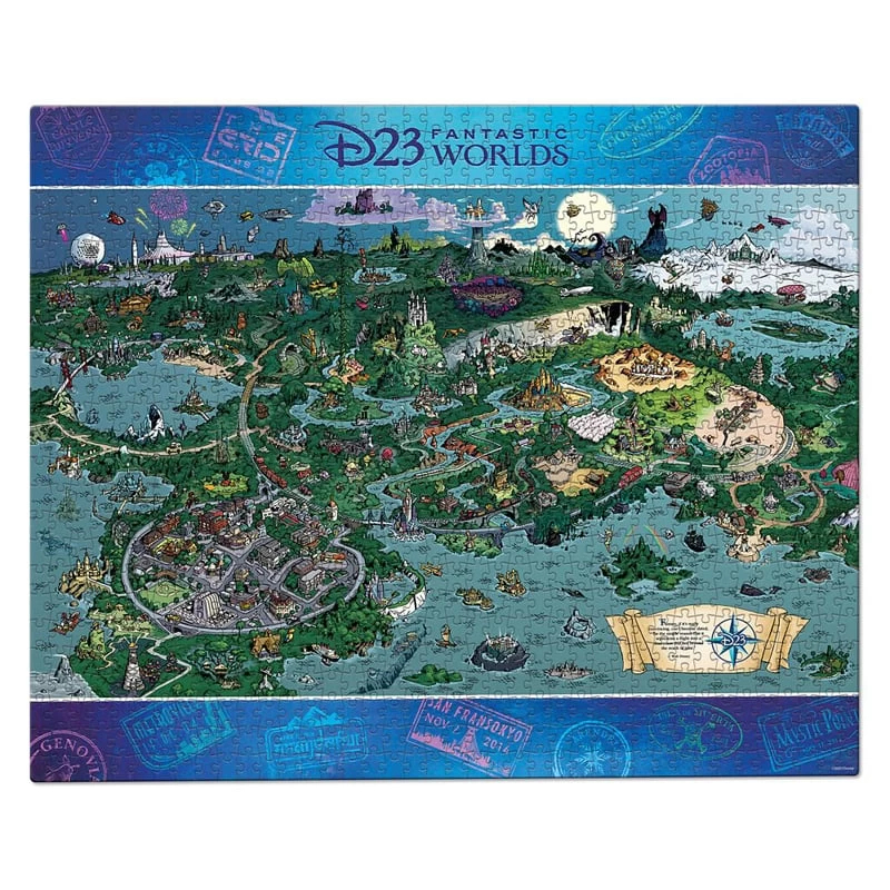 Disney Fan Club Puzzle - D23 Fantastic Worlds - 1000 Pieces 1 Disney Fan Club Puzzle - D23 Fantastic Worlds - 1000 Pieces